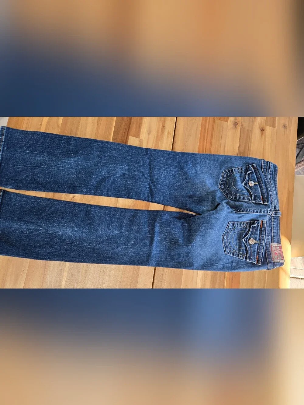 True Religion Men's Classic Blue Straight Jeans
